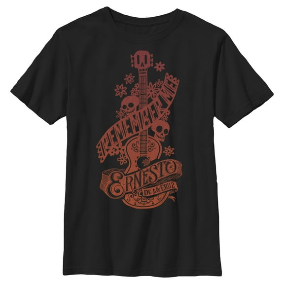 Boy's Coco Ernesto Remember Me  Graphic Tee Black Small