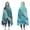Teal Marble Gold, variant on Wearable Blanket,White Marble Copper Line Pattern Hooded Wearable Flannel Blanket for Adults & Teens,Winter Poncho Shawl Wrap Cape Cozy Anti-Pill,50"x60"