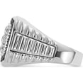 thumbnail image 5 of 14K White Gold Ibgoodman Men's Polished And Textured 1 Carat Black Diamond Cluster Ringsize 10 (Width 16.48) - Jbsp, 5 of 5