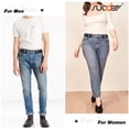 thumbnail image 3 of SUOSDEY No Buckle Belts for Men Women,Nylon Elastic Belts Invisible Buckleless Belt 4 pack, 3 of 8