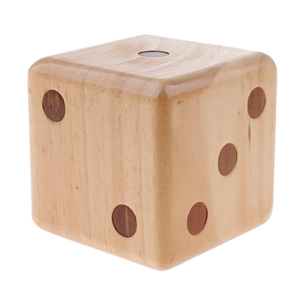 GEEHUA Set De 6 Dados Grandes De Madera Natural De 30 Mm – Juego De Mesa, Actividades Escolares Y Rol, Acabado Suave Sin Rebabas, Ligero Y Fácil De Lanzar (3x3 Cm)
