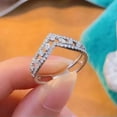 thumbnail image 3 of Pretty Women Gift Engagement Party 925 Silver Rings Cubic Zircon Jewelry Sz 6-10, 3 of 8