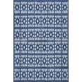 thumbnail image 4 of HomeRoots 676283 9 x 12 ft. Navy Blue & Ivory Geometric Transitional Washable Machine Made Rectangle Area Rug with UV Protection, 4 of 9