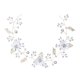 thumbnail image 1 of EeaseMX Diadema con hojas y flores de diamantes de imitación, tocado de aleación con perlas para boda, joyería nupcial para decoración de fiesta (blanco), 1 of 7