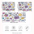 thumbnail image 2 of Yayeee Pillowcase Standard Size Set of 2 Satin Wrinkle Resistant Pillow Case, Purple Doodle Pattern, 2 of 7