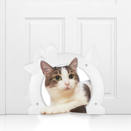 Pet Cat  Door for Medium Large Cats  Freely Coming in and 