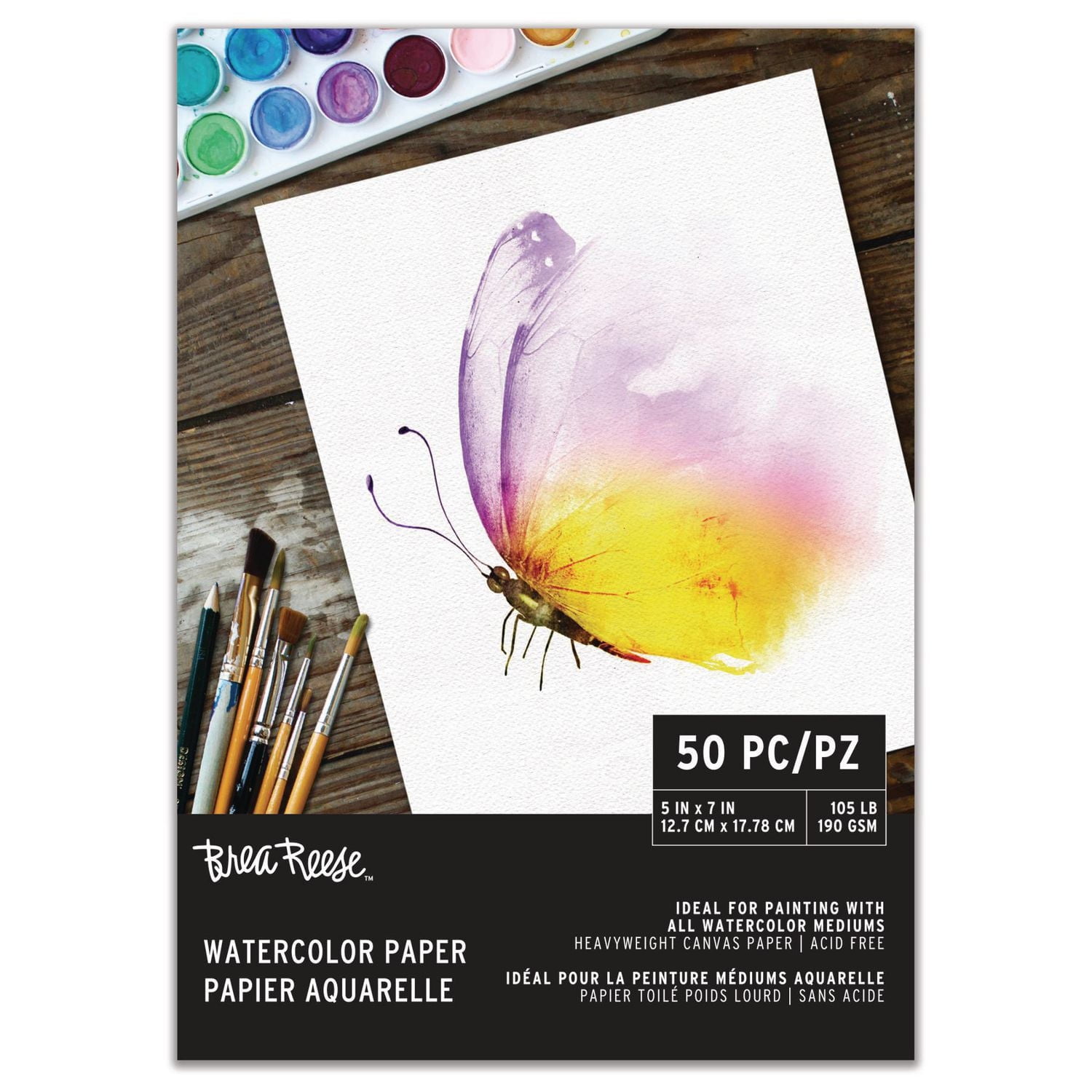 Brea Reese Watercolor Paper Pad, 5" x 7”