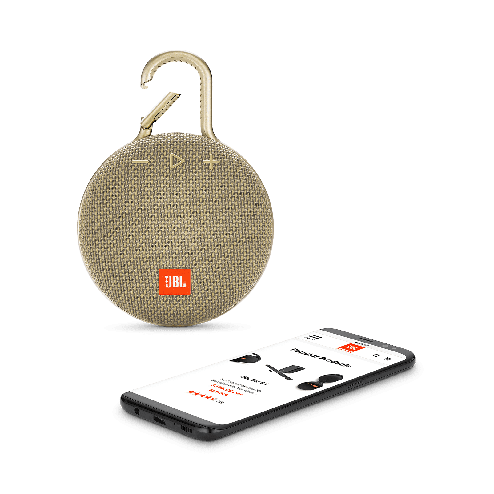 Restored JBL Clip 3, Portable Bluetooth speaker (Refurbished)