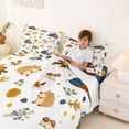 thumbnail image 3 of Erosebridal Kids Camping Lover Queen Sheet Sets, Cartoon Capybara Bed Set, 4pcs, 3 of 5