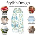 thumbnail image 6 of Shawl Wraps for Women - Blue Green Snail Leaves Oversized Fall Winter Fashion Blanket Scarf for Women, 6 of 6