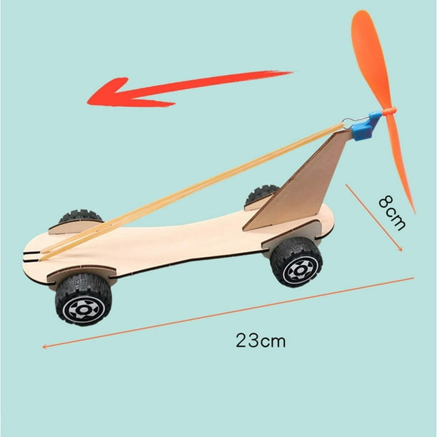 Rubber Band Propeller Car Physical Scientific Experiment for Kids Boys Girls Walmart