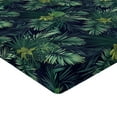 thumbnail image 4 of Ambesonne Exotic Fitted Sheet, Botany Leaves Pattern Summer, Full Size, Navy Blue and Fern Green, 4 of 5