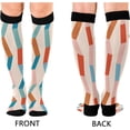 thumbnail image 2 of Coolnut Stripes Compression Socks, 1 Pack Women Men Long Stocking (20-30mmHg) Travel Knee High Stockings for Athletic Sports,Running,Cycling,Nursing, 2 of 6