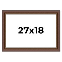 27x18 Copper and Brown Real Wood Picture Frame Width 2 inches | Interior Frame Depth 0.5 inches |