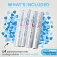 thumbnail image 4 of PrimePure Gender Reveal Confetti Cannon – 4 Pack, Blue, Heart Paper Confetti, 4 of 9