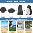 thumbnail image 3 of Portable Pop Up Shower Tent Instant Dressing Changing Outdoor Room Camp Toilet, 3 of 7