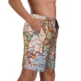 thumbnail image 4 of Men Board Shorts World Map Y2K Funny Swimming Trunks Colorful Geographic Quick Dry Trendy Large Size Beach Shorts, 4 of 5