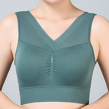HCURIBAD Clearance! Wireless Bras  Seamless Bras for Women Sleep Leisure Sports Yoga Bra Padded Wireless Thin Soft Comfy Pullover Tops Plus Size  Push up Bra  Backless Bra  Bras for Women D 2XL