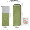 thumbnail image 2 of REDCAMP Ultra Lightweight Sleeping Bags for Adults Warm Weather, Zippered Compact Summer Sleeping Bags for Backpacking Camping Hiking Travel, with Compression Sack, Green, 2 of 9