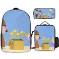 thumbnail image 1 of Ben Holly’s Little Kingdom Backpack Three Piece Collection 17 Inch Bag Lunch Boxes and Pen Case Set, 1 of 5