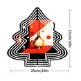 thumbnail image 5 of Stylish Metal Hanging Christmas Tree Wind Spinner - Festive Design with Golden Ornament Concentric Lines & Geometric Shapes for Garden Decor, 5 of 5