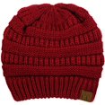 thumbnail image 4 of Gorro unisex grueso, suave, elástico, tejido de cable, cálido, con forro difuso, Skully MFZFUKR WMZL-73-3, 4 of 4