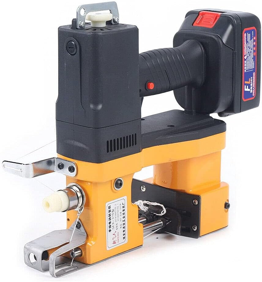 Electric Bag Sewing Machine Industrial Handheld Sewing Machine Heavy Duty Portable Electric Bag Stitching Closer Sack Seal Sewing Machine for Kraft Paper Bag, Woven Bag, Express Bag