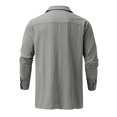 thumbnail image 3 of TAIAOJING Mens Long Sleeve Shirts Mens Classic Solid Color Pocket Button Down Blouse Shirt, 3 of 5