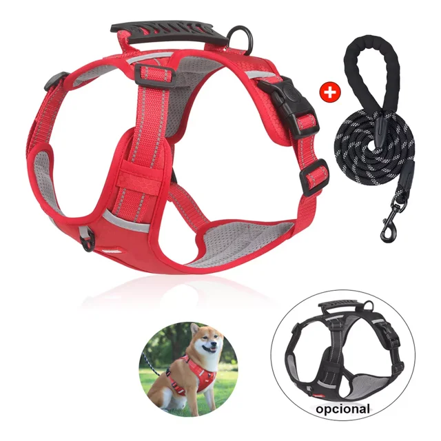 Pechera Arnés Para Perro Mediano Grande Seguridad Ajustable