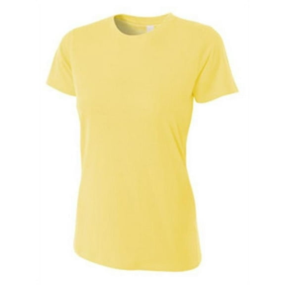 A4 NW3249 Womens Combed Ring-spun Short-Sleeve Tee - Yellow, Medium