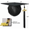 thumbnail image 4 of Misscom Unisex Shiny Graduation Cap Gown 2025 Year Charm Tassel Set for Middle High School and Bachelor, 4 of 6
