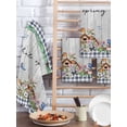 thumbnail image 2 of Spring Botanical Kitchen Dish Towels for Drying Dishes Set of 2, Vintage Black Plaid Brown Wooden Grain Waffle Weave Microfiber Hand Tea Bathroom Towels Quick Dry & Absorbent Towel 15.7x23.6, 2 of 7