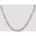 thumbnail image 5 of Sterling Silver 8mm Pave Flat Figaro Chain (20 X 8) Made In Italy qff220-20, 5 of 5