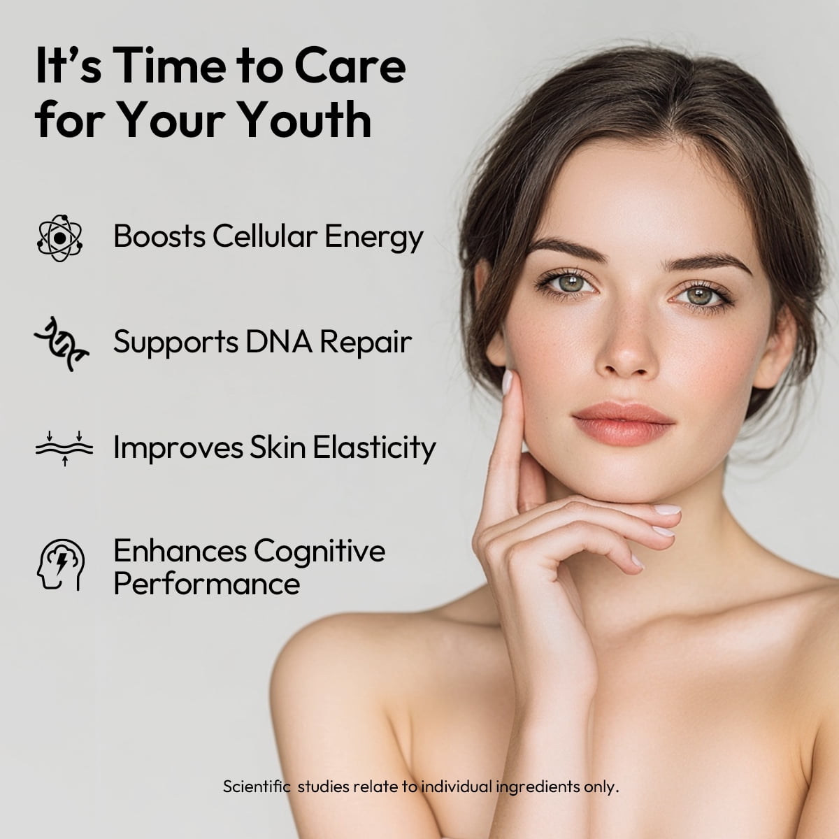BIGVITA Youth+ |  Ready-to-Drink Supplement with Yüth, NAD+ & L-Ergothioneine | Supports Anti-Aging, Energy, Skin, Hair & Cognitive Health