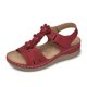 thumbnail image 1 of Sandalias con cuña SHIBEVER rojas para mujer talla 8.5 con plataforma, 1 of 6