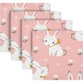 thumbnail image 5 of Coolnut Cute Rabbit Easter Napkins Dinner Napkins Cloth,Set of 4 20 x 20 Inch Soft Polyester Reusable Dinner Napkin for Family, Restaurant, Weddings, Parties, Holiday Dinner Home Decorative, 5 of 7