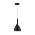 thumbnail image 3 of 60/7086-Nuvo Lighting-Bellcap-1 Light Small Pendant in Nautical/Coastal Style-9.75 Inches Wide by 8.13 Inches High-Matte Black Finish    -Traditional, 3 of 4