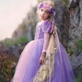 thumbnail image 4 of Vestido de princesa de pelo largo Vestido de Sofía Vestido de niña Ropa de actuación navideña Ropa de actuación para niños, 4 of 6