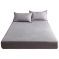 thumbnail image 1 of Sábana ajustable de algodón con bandas elásticas Fundas de colchón ajustables antideslizantes para cama individual grande doble, 180 cm, 1 of 5