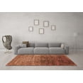 thumbnail image 3 of Ahgly Company Indoor Round Oriental Orange Industrial Area Rugs, 7' Round, 3 of 4