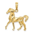 thumbnail image 1 of FB Jewels 14K Yellow Gold 3D Horse - Standing High Polish Pendant, 1 of 5
