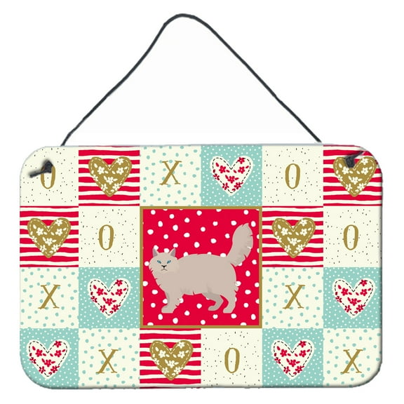 Carolines Treasures CK5709DS812 Siberian Forest 2 Cat Love Wall or Door Hanging Prints 8x12 multicolor