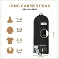 thumbnail image 5 of URSOFINE 54" Garment Bags for Travel and Storage, Travel Suit Bags for Men Women with 2 Clear Pockets, Storage bags for Clothes, Suits, Dress, Shirts, Coats (Green), 5 of 7