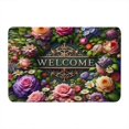 thumbnail image 4 of Hearth & Gear 3D Floral Print Doormat Set Modern Bath Rug And Entryway Carpet With High Absorbency Machine Washable Floor Mat For Bathroom Front Door Indoor D Mens Throw Throw Blanket Large Modern, 4 of 4