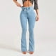 thumbnail image 5 of Gibobby Jeans dama talla extra Pantalones de mezclilla casuales para mujer Jeans Classic Blue Bell Jeans Flared Denim Jeans(Azul claro,G), 5 of 5