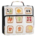 thumbnail image 5 of FORMRS Zipper Binder with Shoulder Strap 2-inch Ring 500 Sheet Capacity File Bag, Various Toasts, 5 of 5