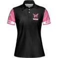 thumbnail image 2 of Personalized Breast Cancer 3D Polo Shirt, Pink Ribbon Awareness Polo, Survivor Pride Shirt Breast Cancer Tshirt (L), 2 of 4