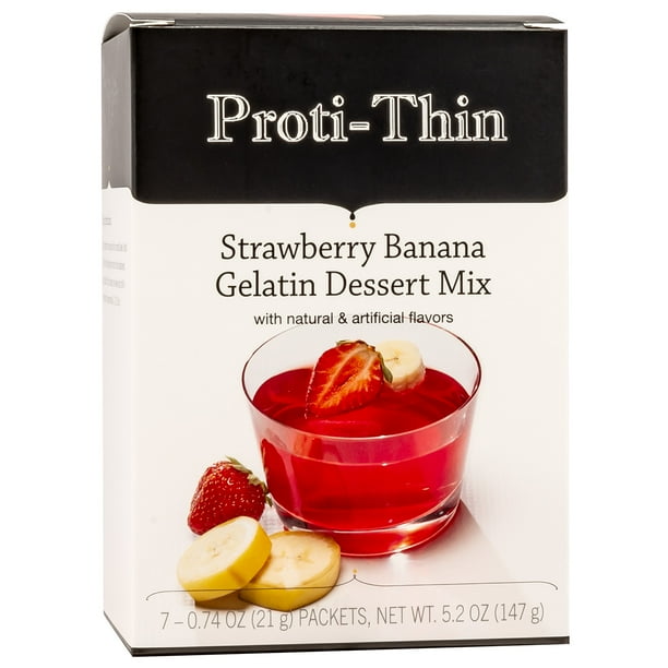 ProtiThin Protein Diet Gelatin Strawberry Banana 15 Protein