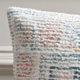 thumbnail image 4 of SAFAVIEH Cruz 18" x 18" Contemporary Teal Abstract Cotton/Polyester Decorative Pillow, 4 of 6