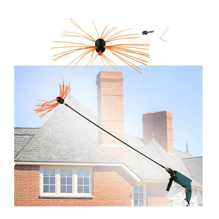 

Rotary Chimney Sweep Brush Rod Fireplace Stove Creosote Cleaning Sweeper Kits Home Garden Fireplaces Stoves Clean Parts